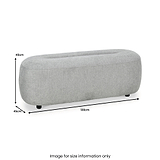 Carin Chenille Ottoman from Roseland Furniture
