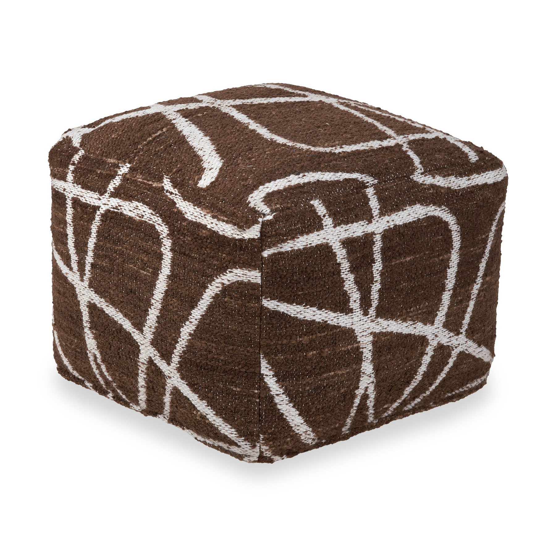 Tabria Indoor Outdoor Abstract Design Pouffe from Roseland Furniture