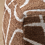 Tabria Indoor Outdoor Abstract Design Pouffe from Roseland Furniture