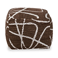 Tabria Indoor Outdoor Abstract Design Pouffe from Roseland Furniture