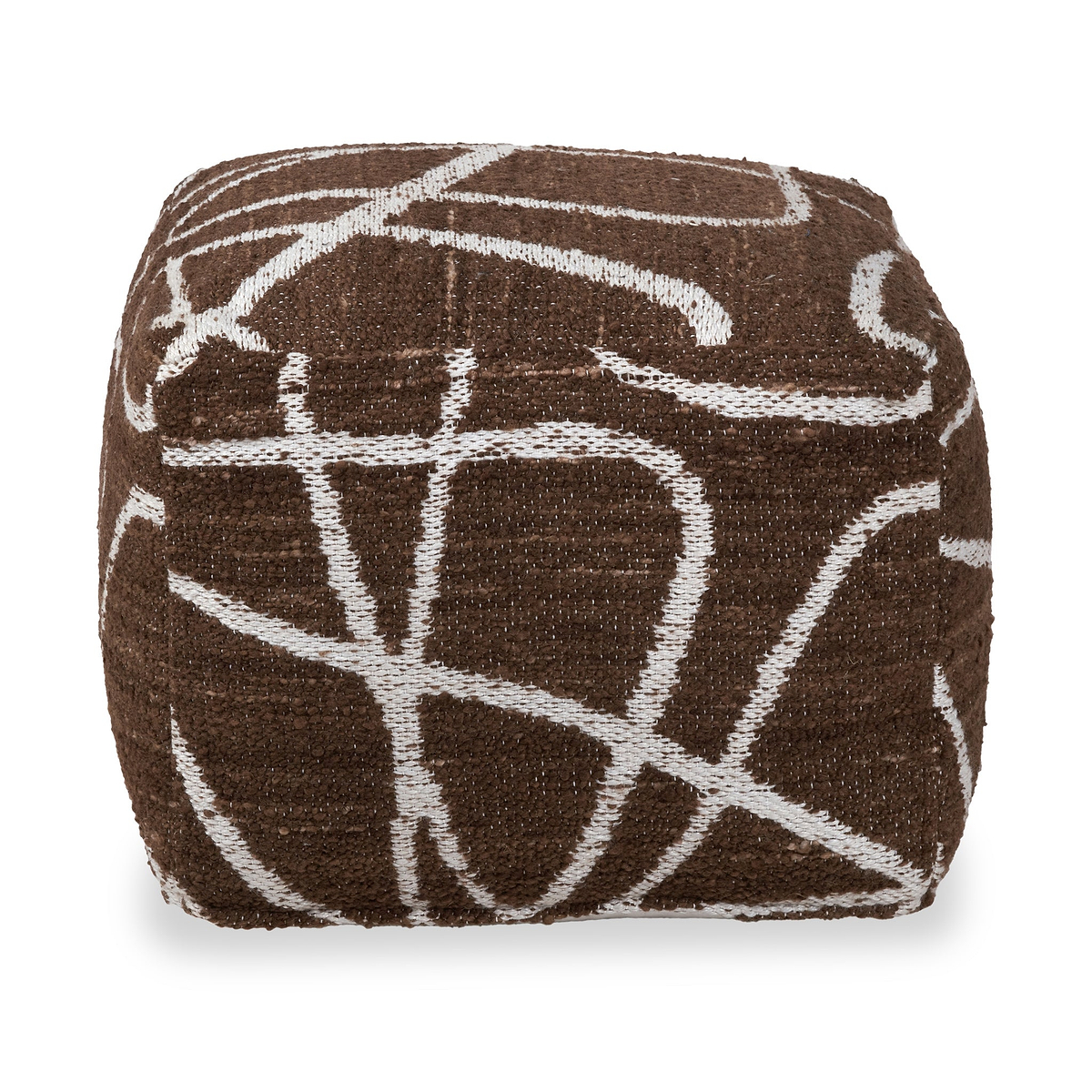 Tabria Indoor Outdoor Abstract Design Pouffe from Roseland Furniture