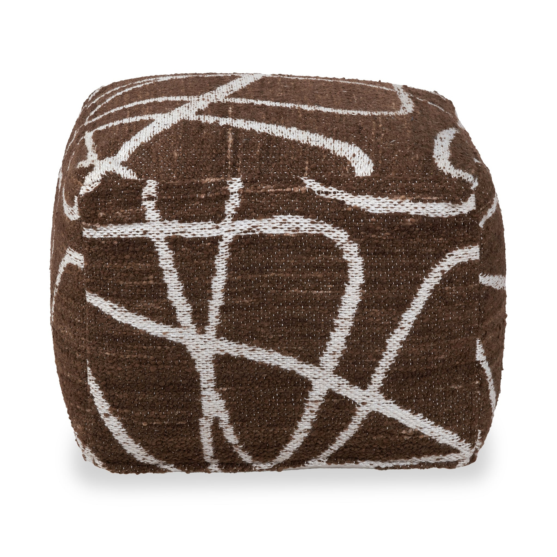 Tabria Indoor Outdoor Abstract Design Pouffe from Roseland Furniture