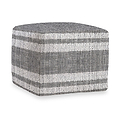 Highclere Indoor Outdoor Stripe Design Pouffe from Roseland Furniture