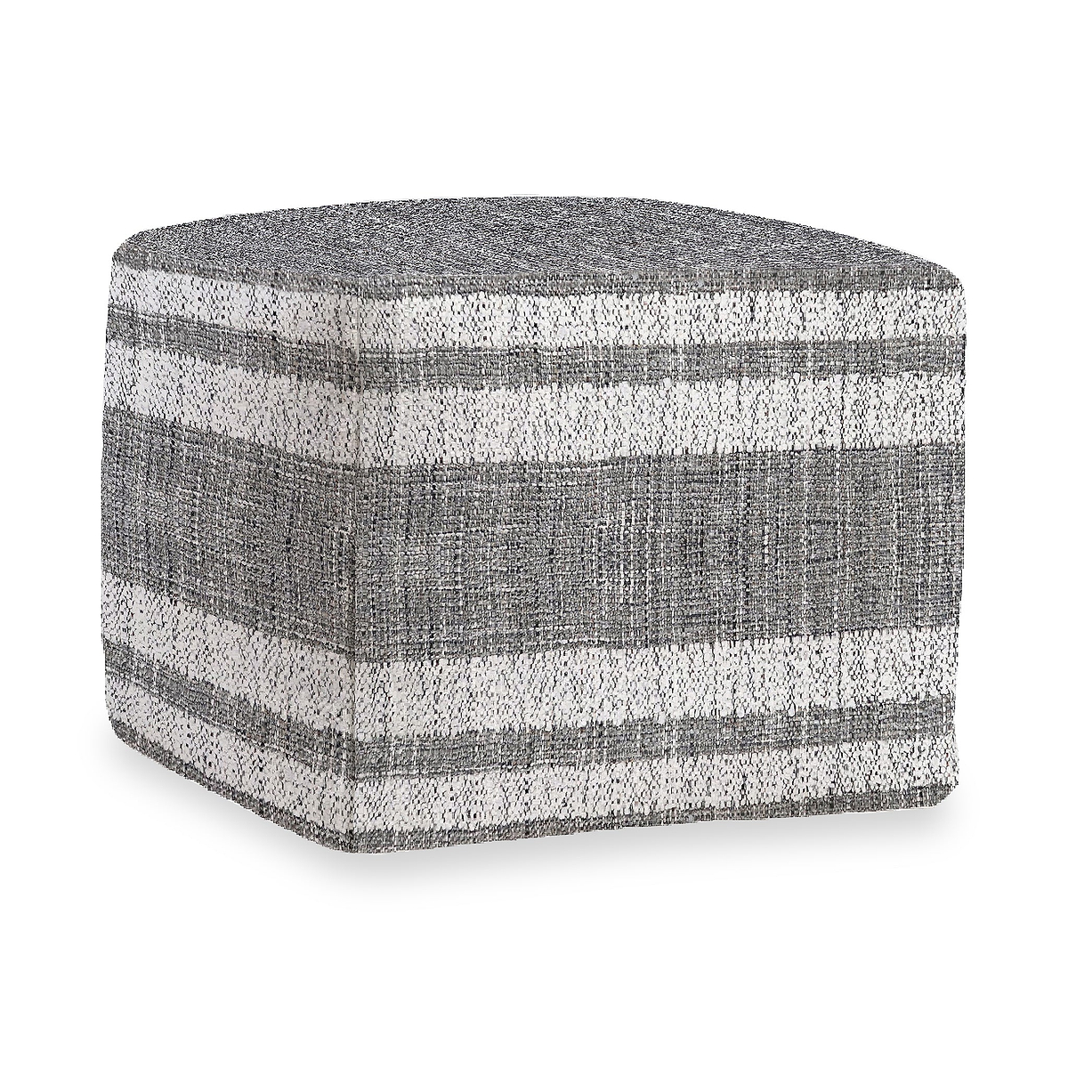Highclere Indoor Outdoor Stripe Design Pouffe from Roseland Furniture