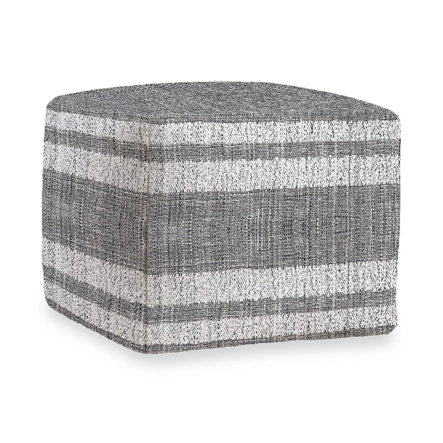 Highclere Indoor Outdoor Stripe Design Pouffe from Roseland Furniture