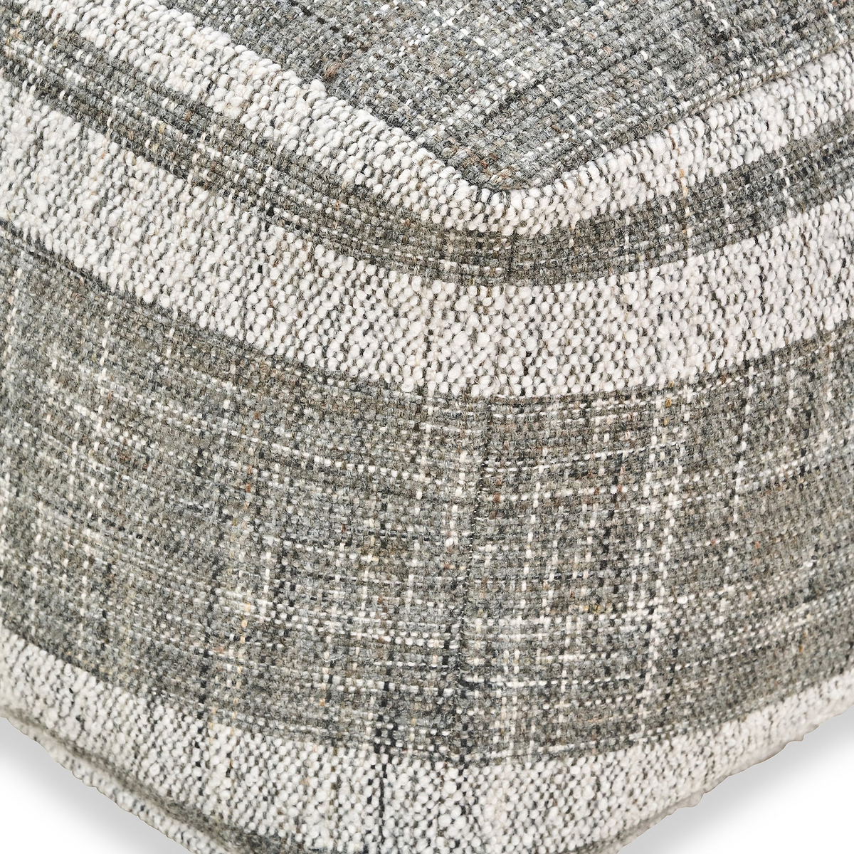 Highclere Indoor Outdoor Stripe Design Pouffe from Roseland Furniture