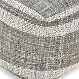Highclere Indoor Outdoor Stripe Design Pouffe from Roseland Furniture