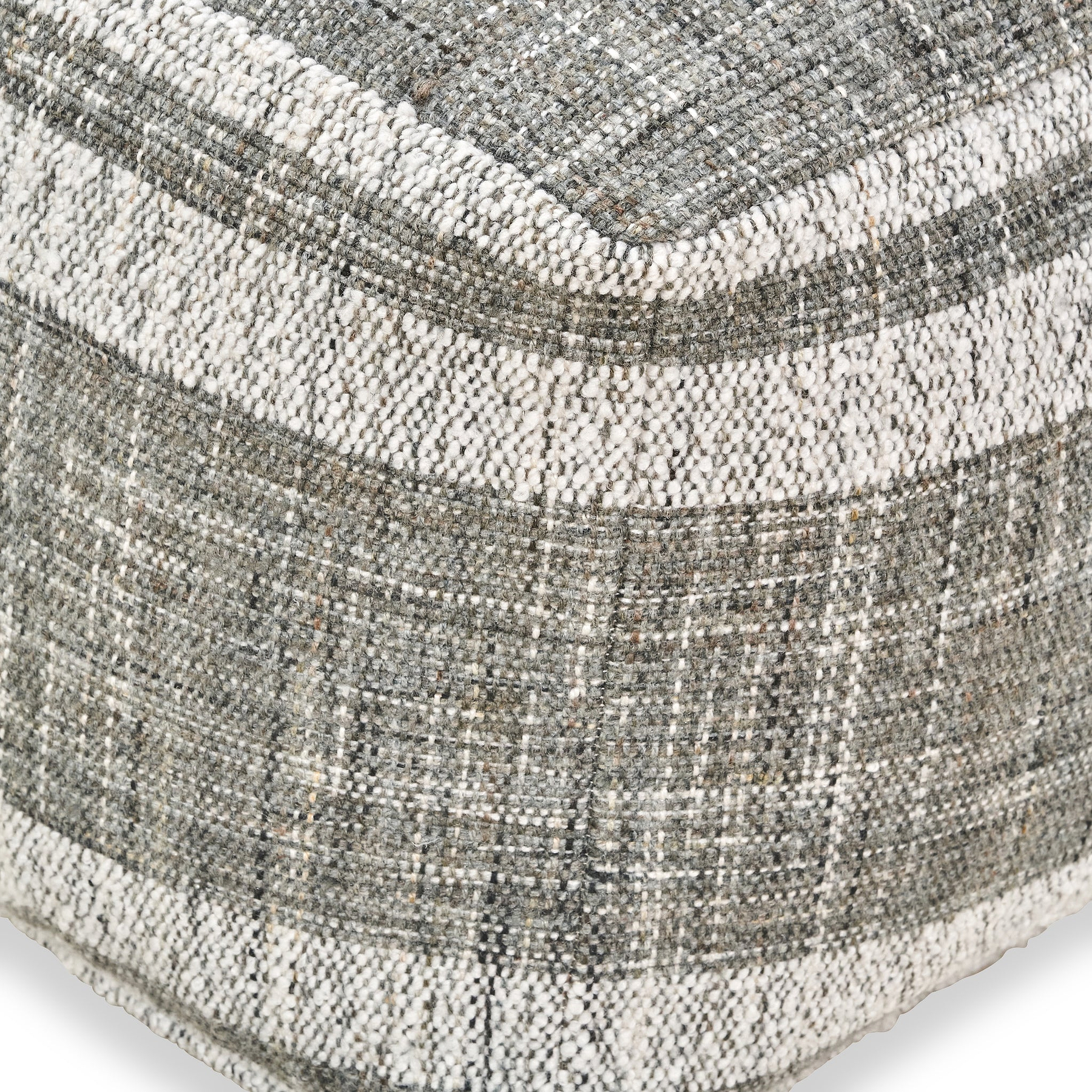 Highclere Indoor Outdoor Stripe Design Pouffe from Roseland Furniture