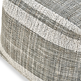 Highclere Indoor Outdoor Stripe Design Pouffe from Roseland Furniture
