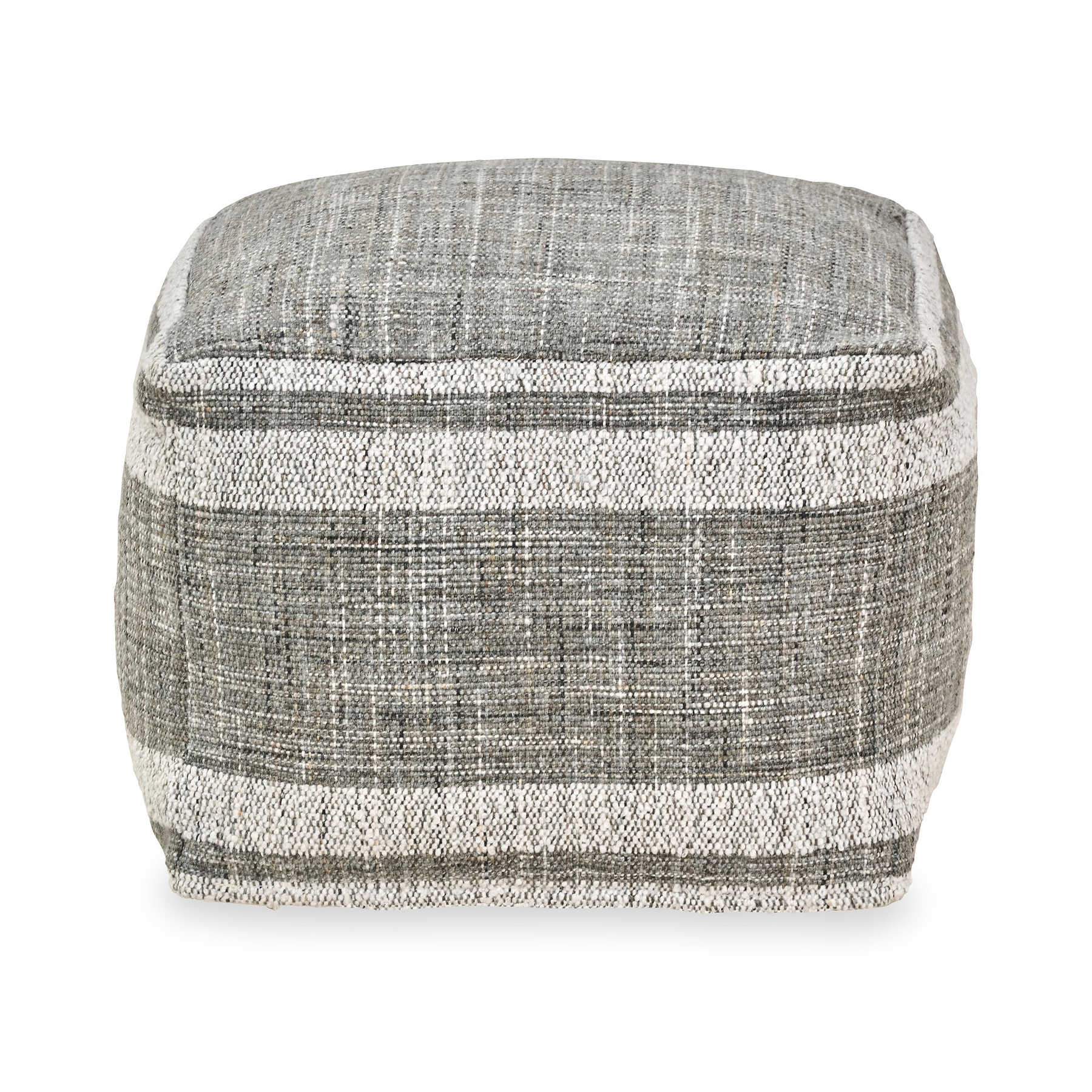 Highclere Indoor Outdoor Stripe Design Pouffe from Roseland Furniture