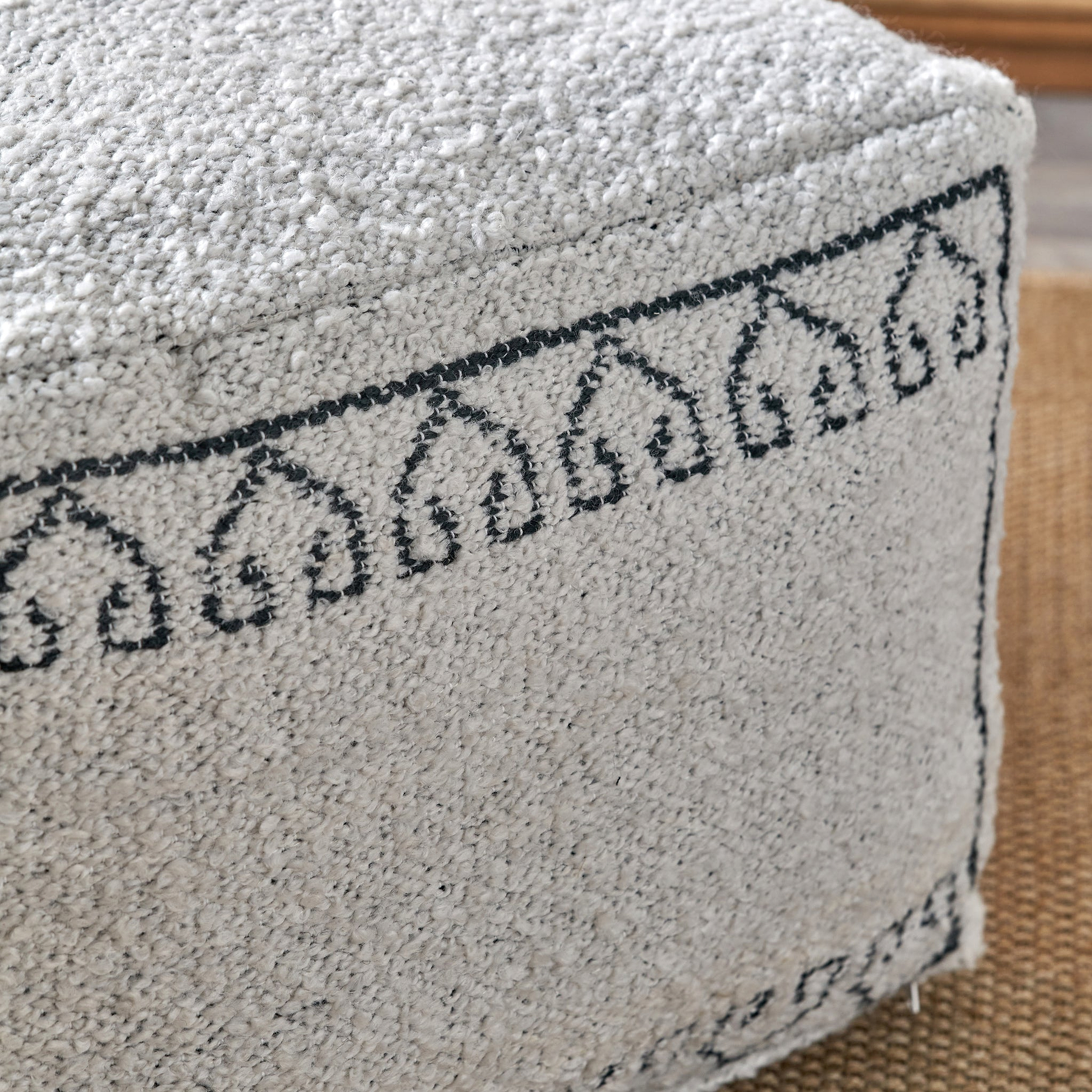 Thanos Indoor Outdoor Pouffe from Roseland Furniture