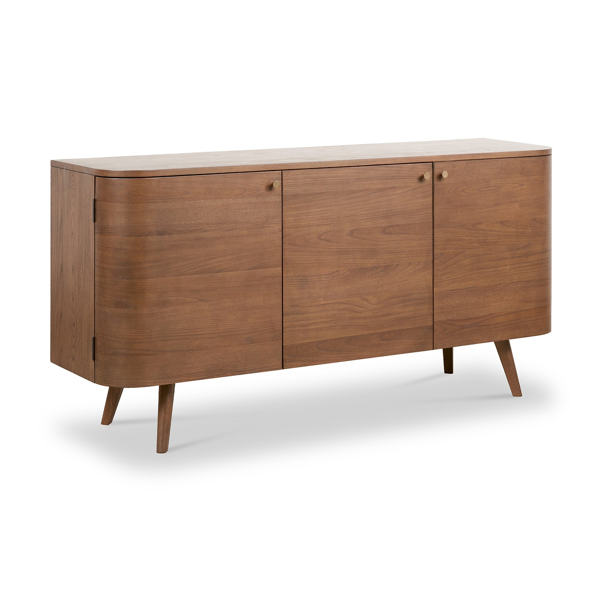 Elias Dark Ash 3 Door Sideboard Angle2 from Roseland Furniture