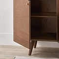 Elias Dark Ash 3 Door Sideboard Angle2 from Roseland Furniture