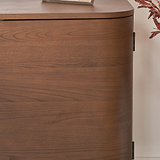 Elias Dark Ash 3 Door Sideboard Angle2 from Roseland Furniture