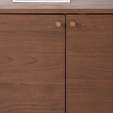 Elias Dark Ash 3 Door Sideboard Angle2 from Roseland Furniture