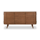 Elias Dark Ash 3 Door Sideboard Angle2 from Roseland Furniture