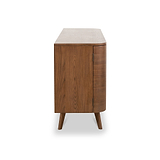 Elias Dark Ash 3 Door Sideboard Angle2 from Roseland Furniture