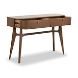 Elias Dark Ash 2 Drawer Console Table Angle2 from Roseland Furniture