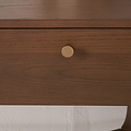 Elias Dark Ash 2 Drawer Console Table Angle2 from Roseland Furniture