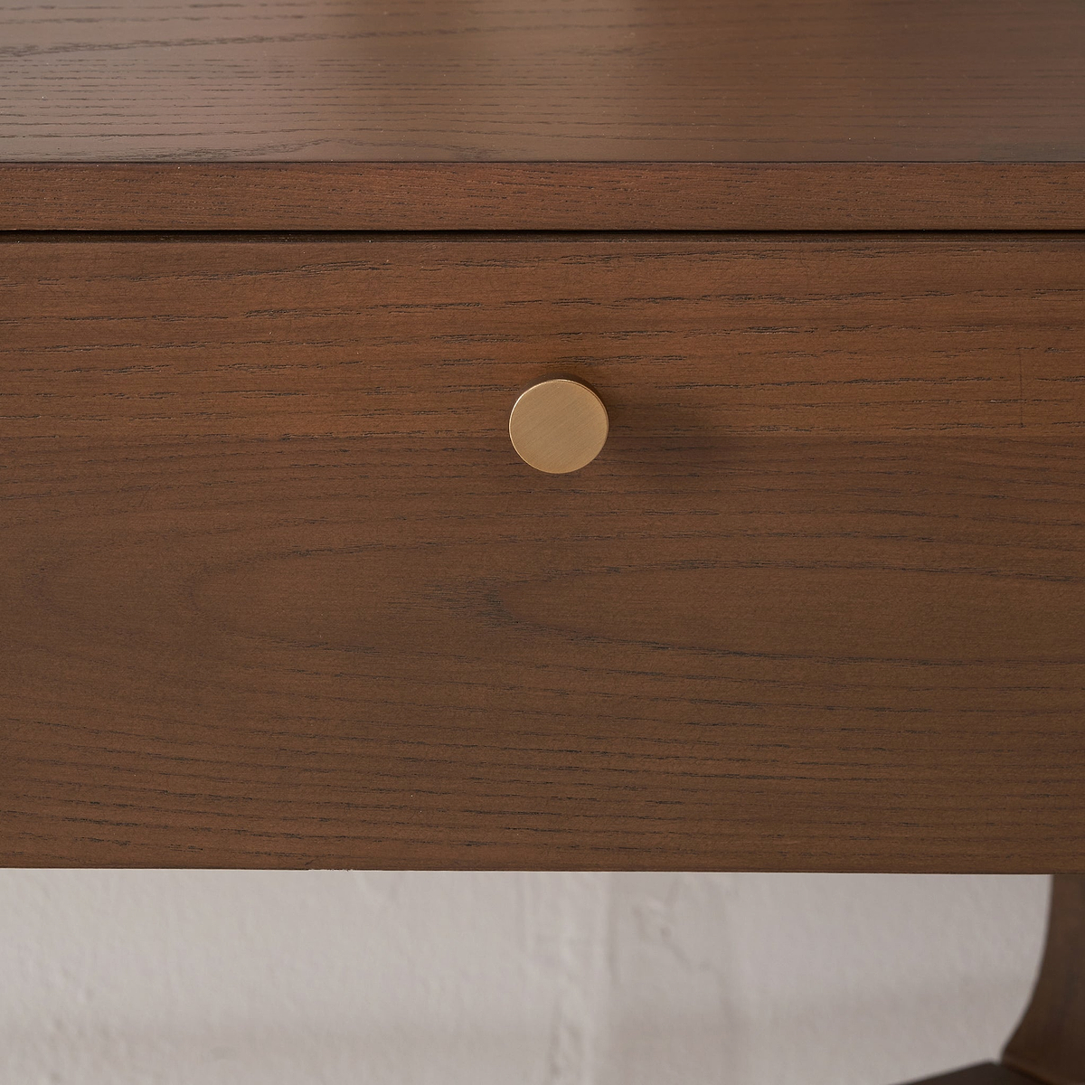 Elias Dark Ash 2 Drawer Console Table Angle2 from Roseland Furniture