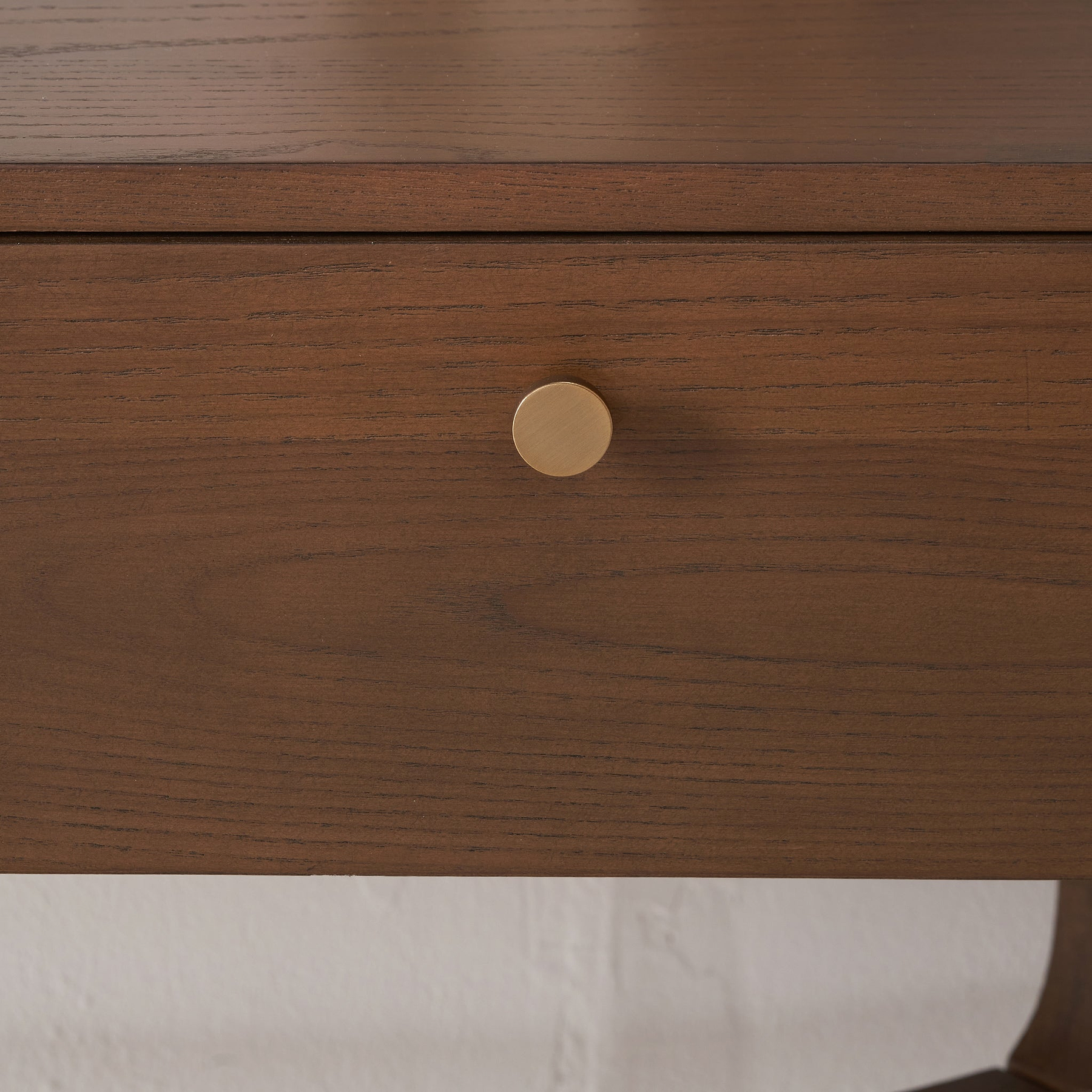 Elias Dark Ash 2 Drawer Console Table Angle2 from Roseland Furniture