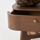 Elias Dark Ash 2 Drawer Console Table Angle2 from Roseland Furniture