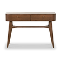 Elias Dark Ash 2 Drawer Console Table Angle2 from Roseland Furniture