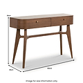 Elias Dark Ash 2 Drawer Console Table Angle2 from Roseland Furniture