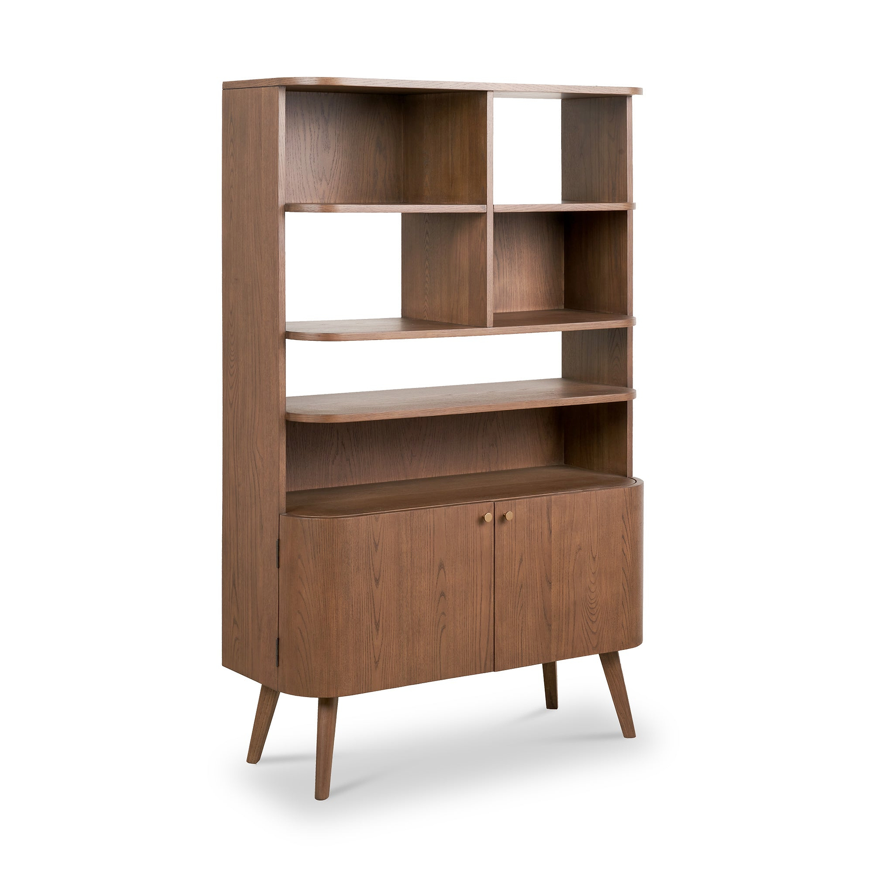 Elias Dark Ash 2 Door Shelving Unit from Roseland Furniture