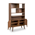 Elias Dark Ash 2 Door Shelving Unit from Roseland Furniture