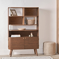 Elias Dark Ash 2 Door Shelving Unit from Roseland Furniture
