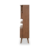 Elias Dark Ash 2 Door Shelving Unit from Roseland Furniture
