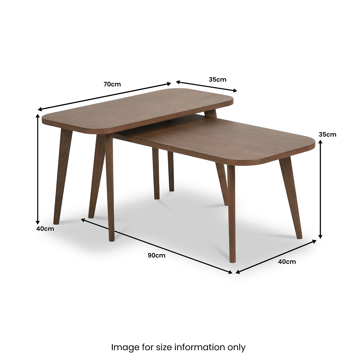 Elias Dark Ash 2 Coffee Tables from Roseland Furniture