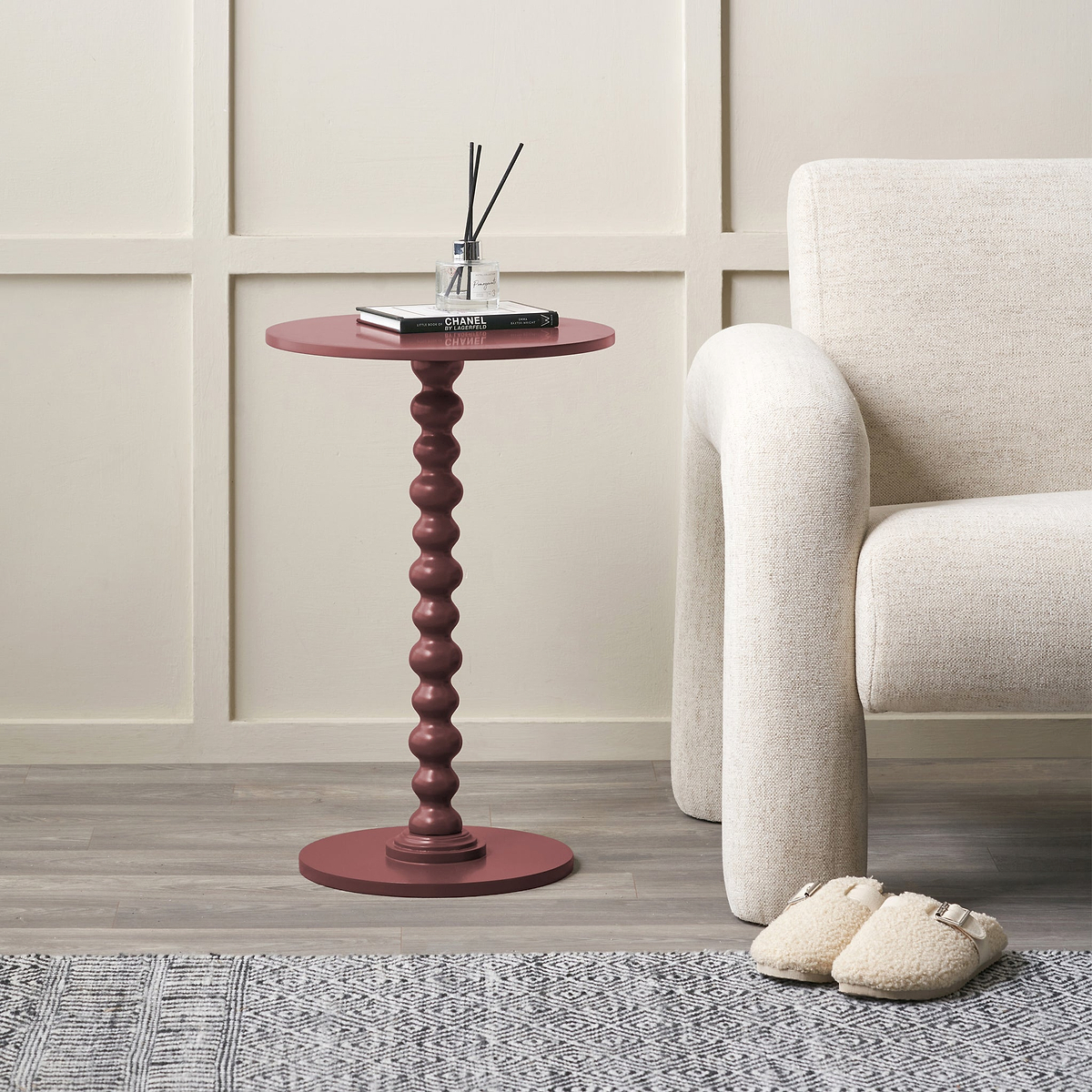 Margot Bobble Side Table Mulberry from Roseland Furniture