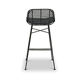 Rattan Core Bar Stool Black from Roseland Furniture