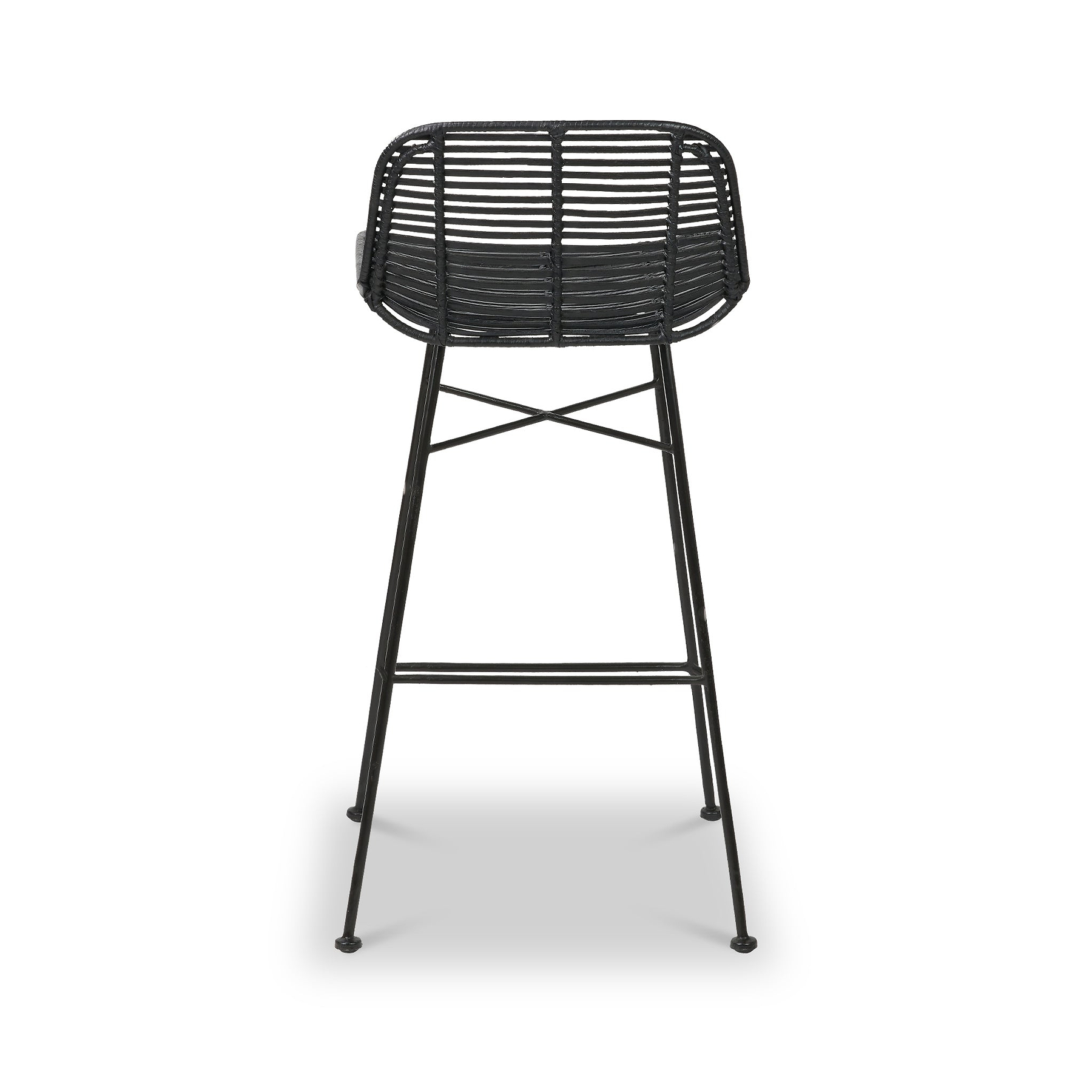 Rattan Core Bar Stool Black from Roseland Furniture