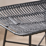 Rattan Core Bar Stool Black from Roseland Furniture