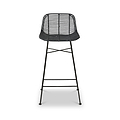 Rattan Core Bar Stool Black from Roseland Furniture