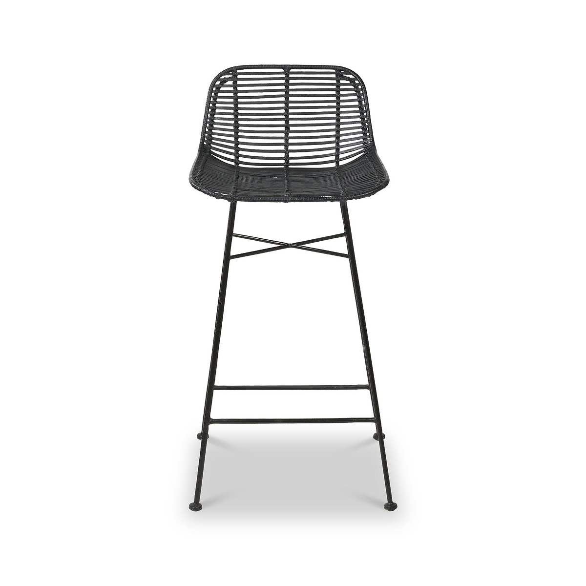 Rattan Core Bar Stool Black from Roseland Furniture