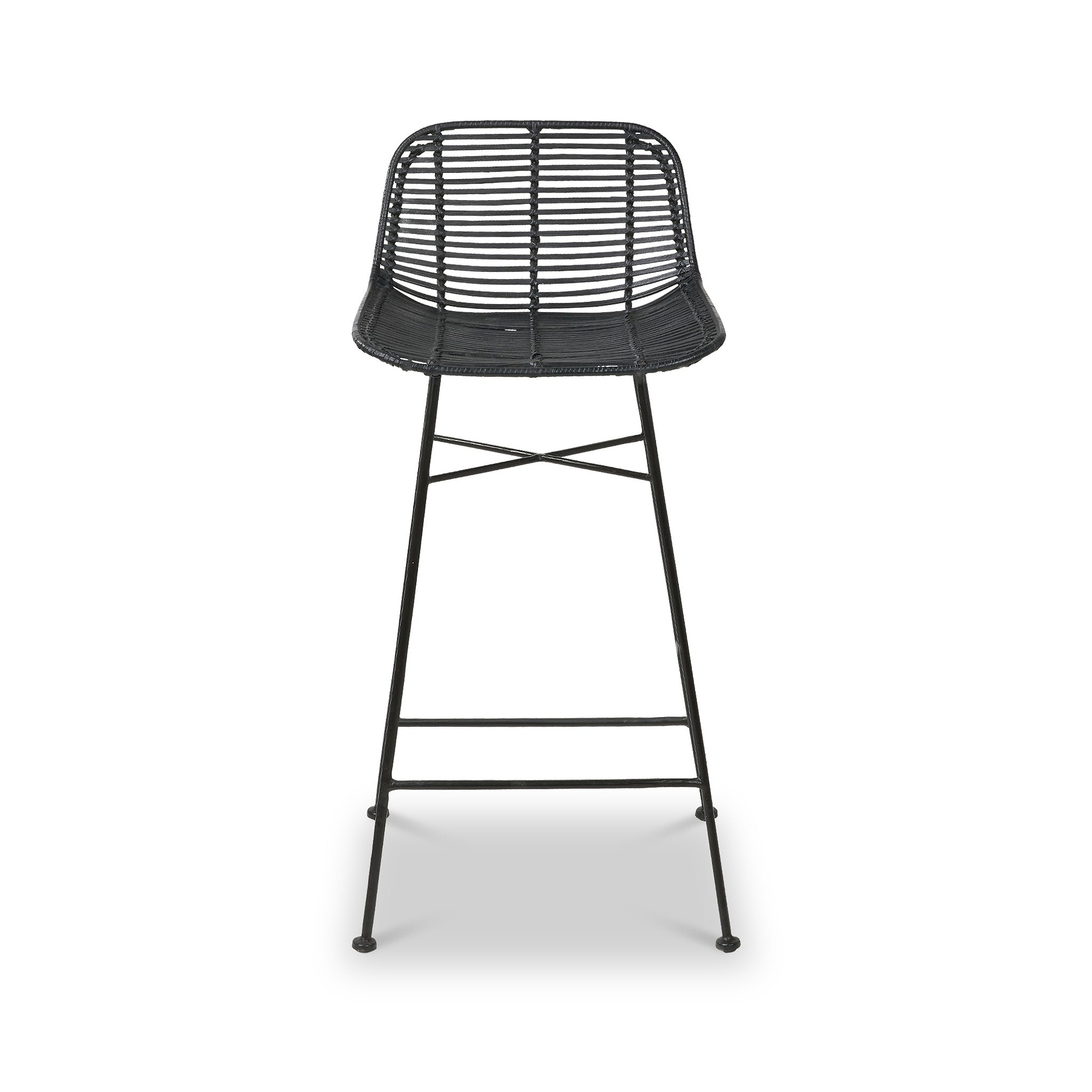Rattan Core Bar Stool Black from Roseland Furniture