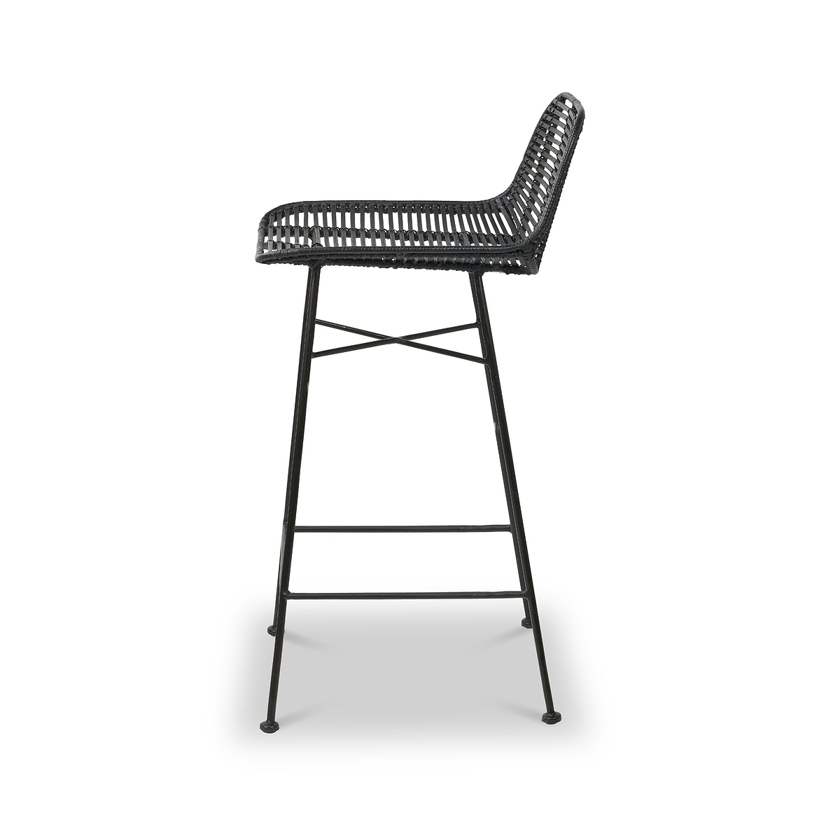 Rattan Core Bar Stool Black from Roseland Furniture