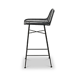 Rattan Core Bar Stool Black from Roseland Furniture