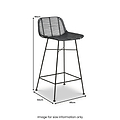 Rattan Core Bar Stool Black from Roseland Furniture