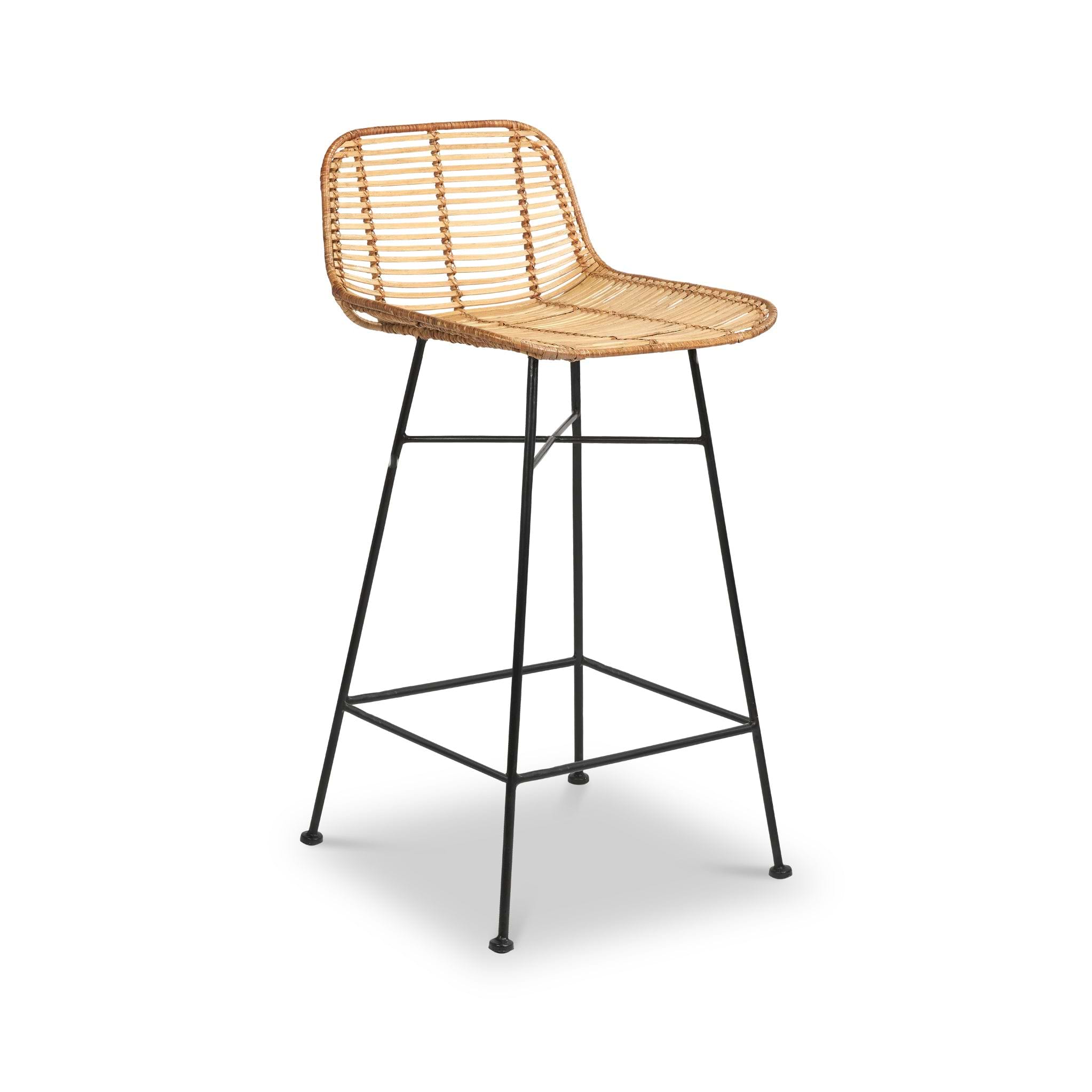Rattan Core Bar Stool Natural from Roseland Furniture