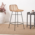 Rattan Core Bar Stool Natural from Roseland Furniture