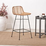 Rattan Core Bar Stool Natural from Roseland Furniture