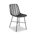Rattan Core Dining Chair Black from Roseland Furniture