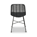 Rattan Core Dining Chair Black from Roseland Furniture