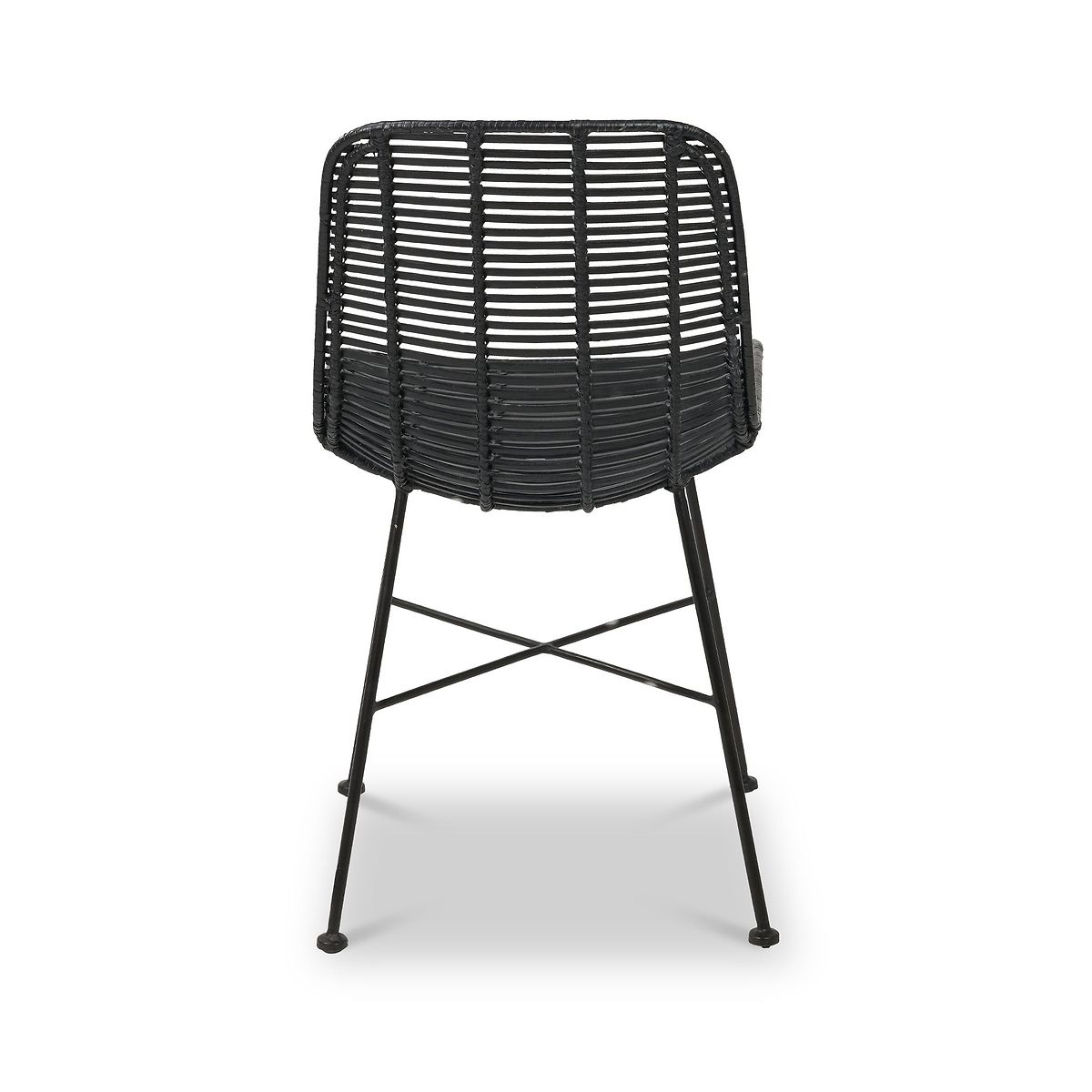 Rattan Core Dining Chair Black from Roseland Furniture