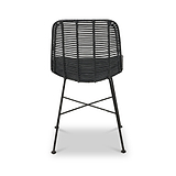 Rattan Core Dining Chair Black from Roseland Furniture